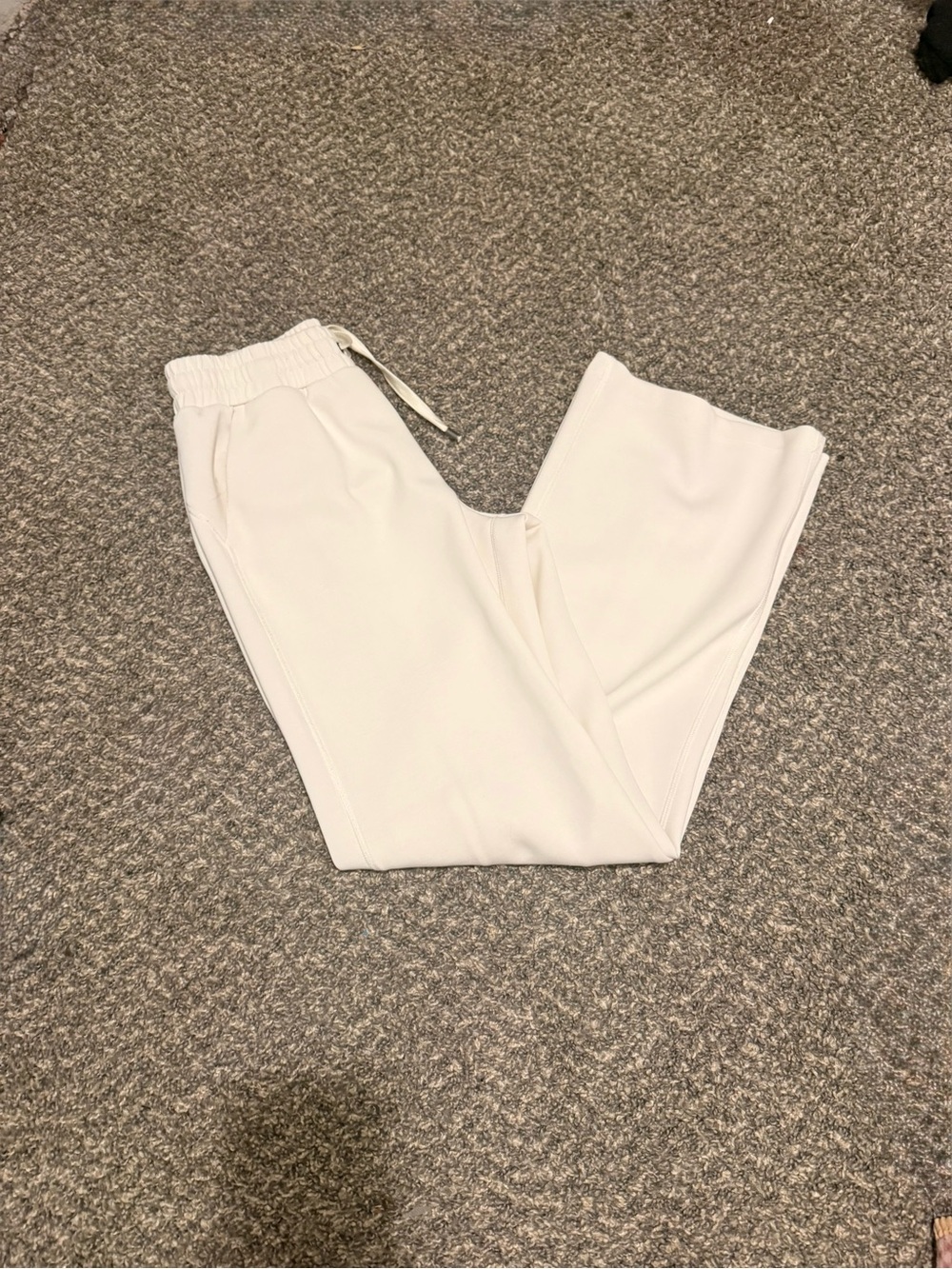 Women’s Cream Drawstring Weiss Leg Pants